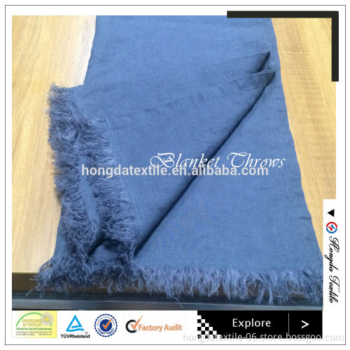 Stone washed French 100% linen 170gsm handmade Washable fringed blanket throws
Quality Choice